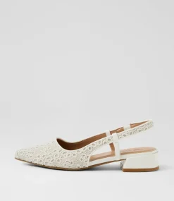 Women I LOVE BILLY Flats-Torranzi White Fabric Flat Shoes