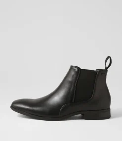 COLORADO Boots|Dress Shoes-Torrent Black Leather Chelsea Boots