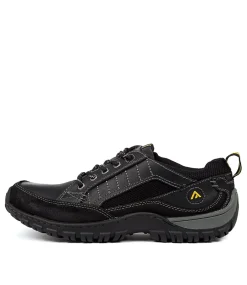 COLORADO Casuals-Tory Black Leather Flat Shoes
