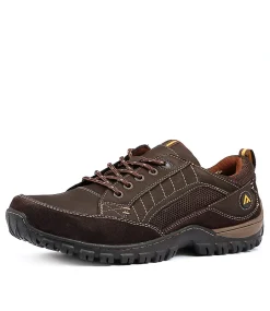 COLORADO Casuals-Tory Dark Brown Leather Flat Shoes