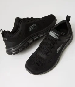 SKECHERS Sneakers|Casuals-Track Broader Black Mesh Sneakers