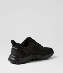 SKECHERS Sneakers|Casuals-Track Broader Black Mesh Sneakers