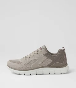 SKECHERS Sneakers-Track Lerko Taupe Fabric Sneakers
