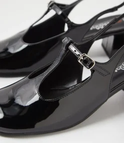 Women I LOVE BILLY Heels-Treatie Black Patent Pu Heels