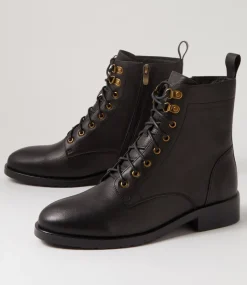 Women DIANA FERRARI Boots-TREMENDON DF BLACK LEATHER