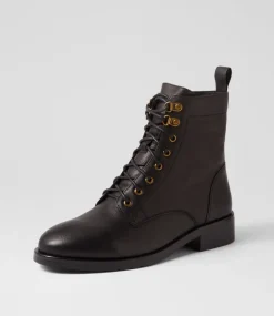 Women DIANA FERRARI Boots-TREMENDON DF BLACK LEATHER