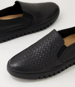 Women SUPERSOFT Comfort|Flats-Tryons Black Leather Flat Shoes
