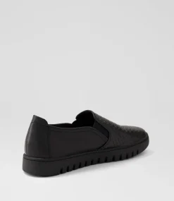 Women SUPERSOFT Comfort|Flats-Tryons Black Leather Flat Shoes