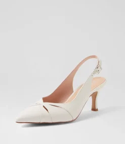 Women DIANA FERRARI Heels-Tunder White Leather Heels