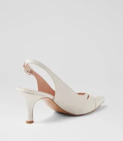 Women DIANA FERRARI Heels-Tunder White Leather Heels