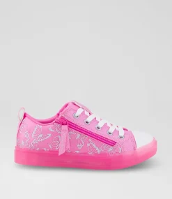 SKECHERS Sport School Shoes-Twinkle Sparks Ice Junior Pink Sneakers