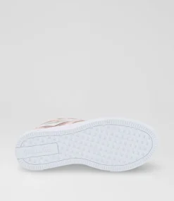 SKECHERS Sport School Shoes-Twinkle Sparks Junior Gold Pink Silver Canvas Fabric Sneakers