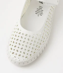 Women I LOVE BILLY Flats-Ulisha White Flat Shoes