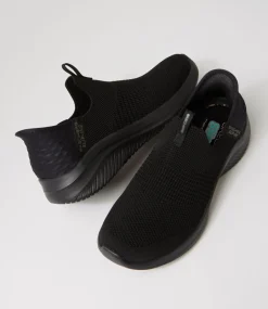 Women SKECHERS Sneakers-Ultra Flex 3 Cs Black Fabric Sneakers
