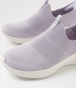 Women SKECHERS Sneakers-Ultra Flex 3 Cs Lavender Fabric Sneakers