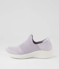 Women SKECHERS Sneakers-Ultra Flex 3 Cs Lavender Fabric Sneakers