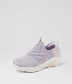 Women SKECHERS Sneakers-Ultra Flex 3 Cs Lavender Fabric Sneakers