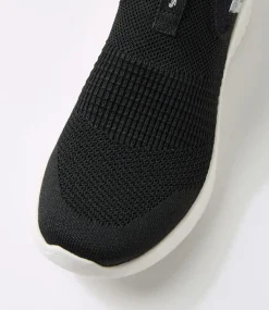 SKECHERS Sport School Shoes-Ultra Flex 3 Jnr Black White Mesh Sneakers