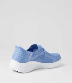 Women SKECHERS Sneakers-Ultra Flex 3 Periwinkle Fabric Sneakers