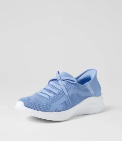 Women SKECHERS Sneakers-Ultra Flex 3 Periwinkle Fabric Sneakers