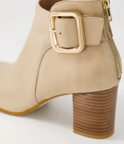 Women TOP END Boots-Umost Camel Leather Ankle Boots