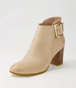 Women TOP END Boots-Umost Camel Leather Ankle Boots