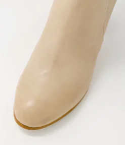 Women TOP END Boots-Umost Camel Leather Ankle Boots