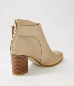Women TOP END Boots-Umost Camel Leather Ankle Boots
