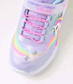 SKECHERS Sport School Shoes-Unicorn Chaser Infant Lavender Multi Mesh Sneakers
