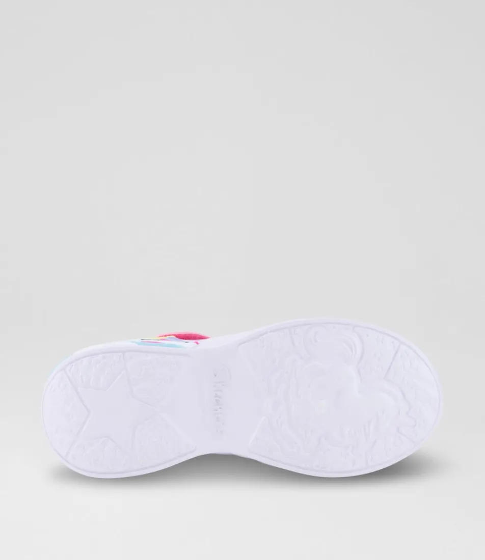SKECHERS Sport School Shoes-Unicorn Dreams Junior Pink Turquoise Sneakers