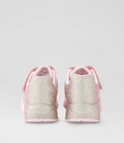 SKECHERS Sport School Shoes-Uno Lite Junior Metallic Light Pink Multi Sneakers