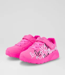 SKECHERS Sport School Shoes-Uno Lite Toddler Hot Pink Multi Sneakers