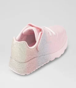 SKECHERS Sport School Shoes-Uno Lite Toddler Light Pink Multi Sneakers