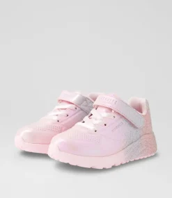 SKECHERS Sport School Shoes-Uno Lite Toddler Light Pink Multi Sneakers