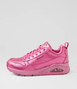 Women SKECHERS Sneakers-Uno Slither And Shine Magenta Sneakers