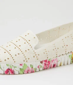 Women I LOVE BILLY Sneakers|Flats-Uppie White Rose Flat Shoes