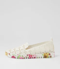 Women I LOVE BILLY Sneakers|Flats-Uppie White Rose Flat Shoes