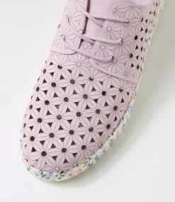 Women I LOVE BILLY Flats-Usho Lavender Butterfly Nubuck Pu Lace Up Flats