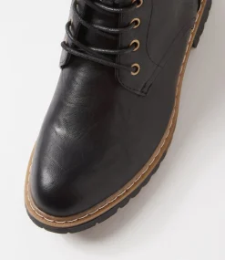 Women I LOVE BILLY Boots-Vakka Black Crush Ankle Boots