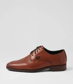 COLORADO Casuals-Valde Cognac Pull Up Leather Lace Up Flats