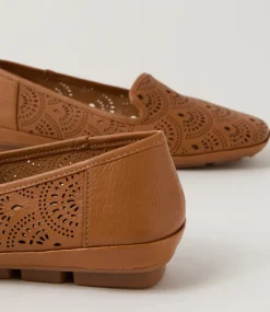 Women SUPERSOFT Comfort|Flats-Valient Dark Tan Leather Flat Shoes