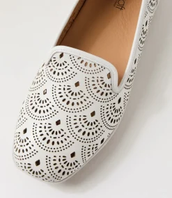 Women SUPERSOFT Comfort|Flats-Valient White Leather Flat Shoes