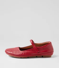 Women SUPERSOFT Comfort|Flats-Valuable Dark Red Leather Flat Shoes