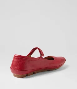 Women SUPERSOFT Comfort|Flats-Valuable Dark Red Leather Flat Shoes