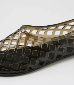 Women I LOVE BILLY Flats-Vantello Black Smoke Jelly Flat Shoes