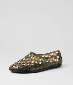 Women I LOVE BILLY Flats-Vantello Black Smoke Jelly Flat Shoes