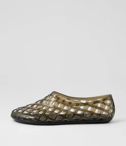 Women I LOVE BILLY Flats-Vantello Black Smoke Jelly Flat Shoes