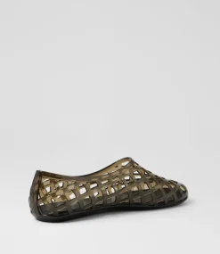 Women I LOVE BILLY Flats-Vantello Black Smoke Jelly Flat Shoes
