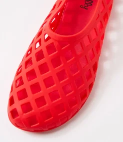 Women I LOVE BILLY Flats-Vantello Red Jelly Flat Shoes
