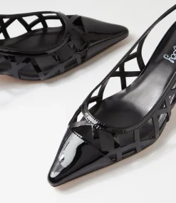 Women I LOVE BILLY Heels-Vanter Black Patent Pu Heels